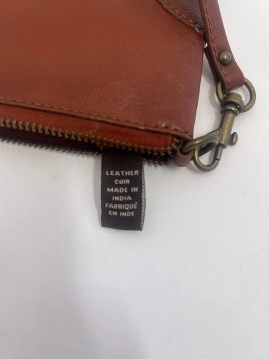 Brown Leather Wristlet Crossbody Bag - Unbranded - Picture 2 of 4